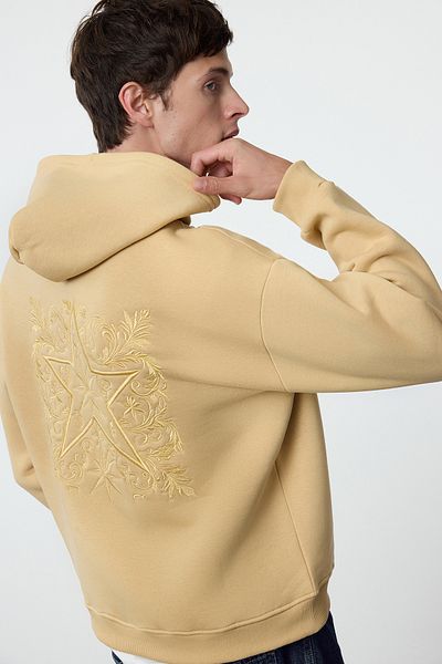 Trendyol Collection Oversize mikina s kapucí a detailem výšivky - Tmnaw25Sw00142