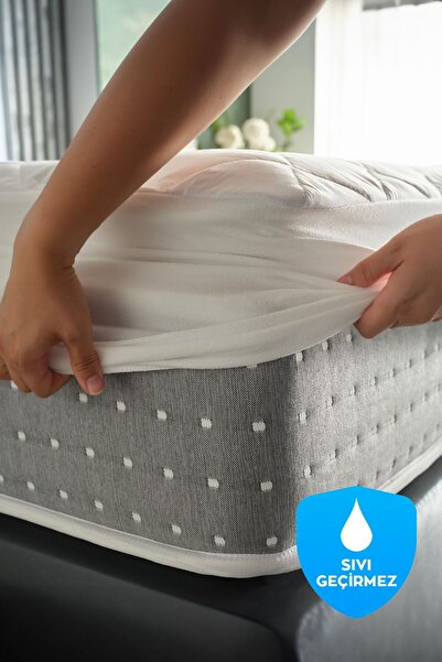 Doqu Home Comfyline Sıvı Geçirmez Fitted Alez Beyaz - 200 x 200 cm