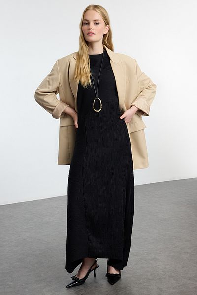 Trendyol Modest Pletené černé spodní prádlo - TCTAW25EB00098