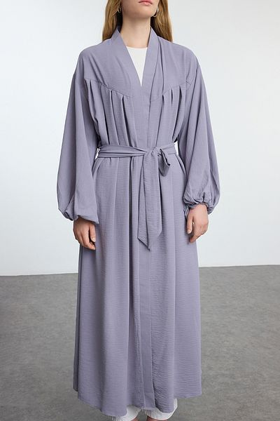 Trendyol Modest Gewebte Kappe mit grauem Vogelmotiv - Ferace TCTAW25KF00017