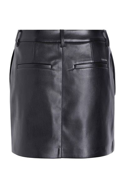 Calvin Klein A-Linien-Minirock aus Kunstleder