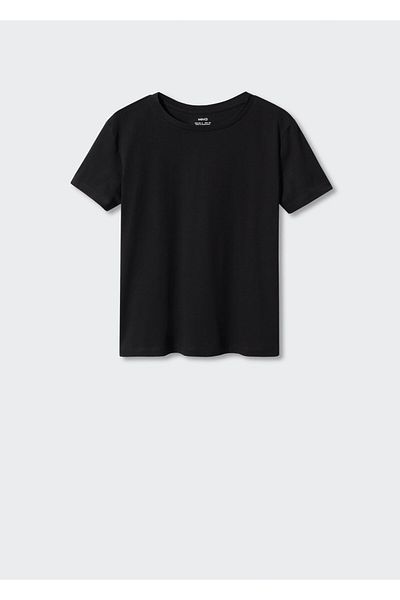 MANGO Women's Black T-Shirt - Model57410282