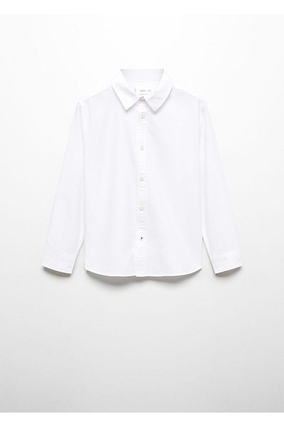 MANGO Woman Cămașă albă pentru băiat -67150656