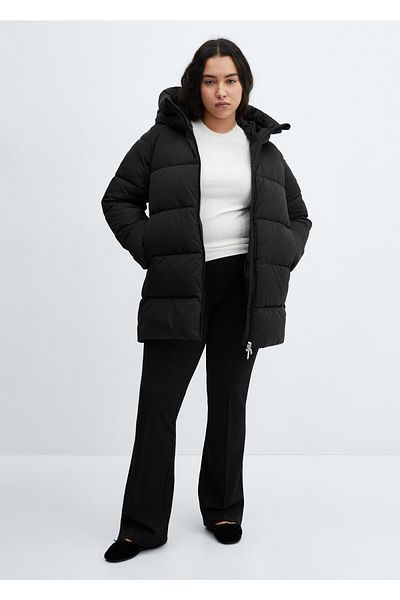 MANGO Woman Schwarzer Damenmantel57078268