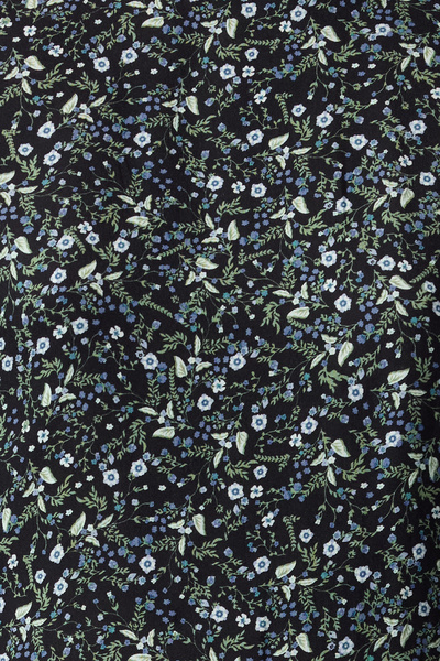 Trendyol Collection Černé minišaty s květinovým vzorem s límečkem - Twoaw23El01315