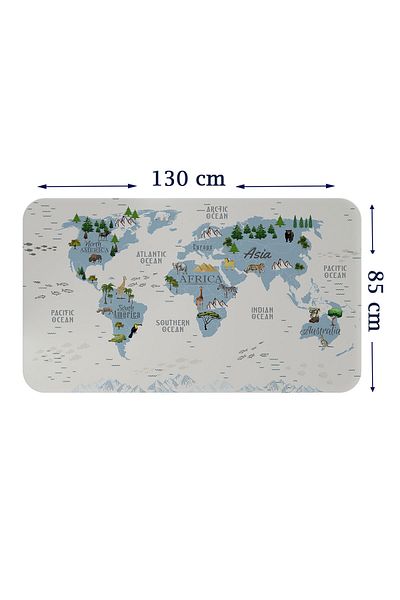 Dropcek eticaret Educational World Map World Atlas Children's and Baby's Room Wall Sticker-85x130-3815