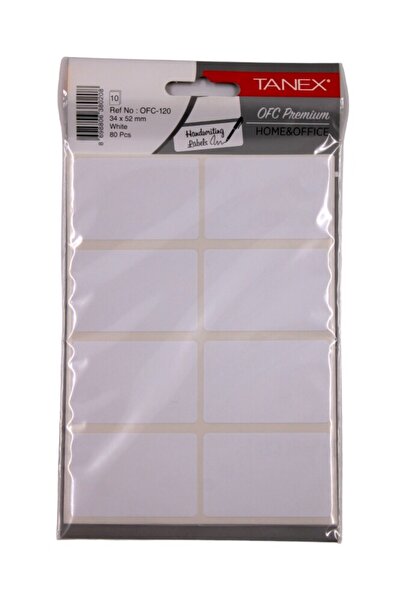 Tanex Taneks Poşet Etiket 52 x 34 mm Ofc-120