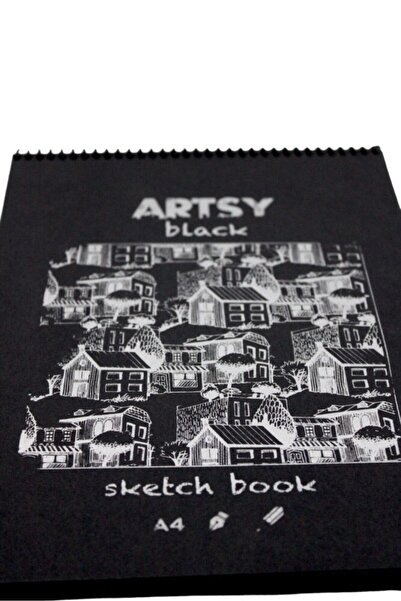 GÜRMAT Gürmat A4 Black Sketchbook - 50 Sheets, 125 gr, 556 Model