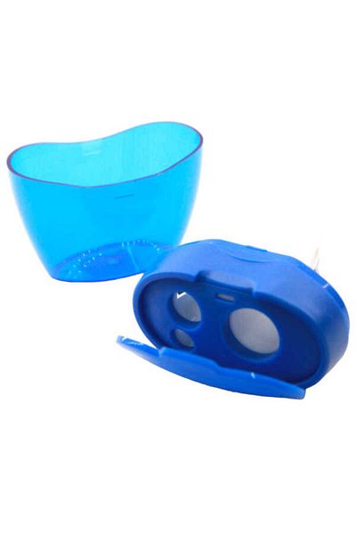 Puti Three Compartment Okra Thick Pencil Sharpener 06369