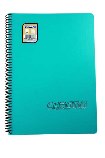 Gıpta A4 Chroma 120 Sheets Checked Plastic Cover Spiral Notebook