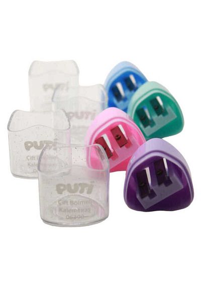 inox Puti Double Compartment Pastel Color Pencil Sharpener 06390