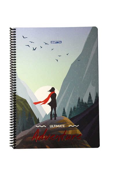 Gıpta 80 Sheets Lined A4 Spiral Paper Cover Notebook