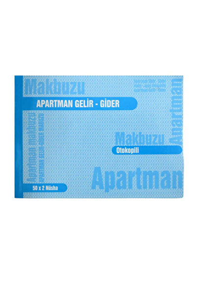 GÜRMAT Otokopili Apartman Gelir Gider Makbuzu 2 X 50 Yaprak