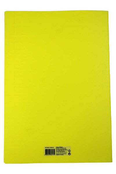Mynote Text Neon A4 60 Sheets Lined Plastic Cover Notebook Yellow