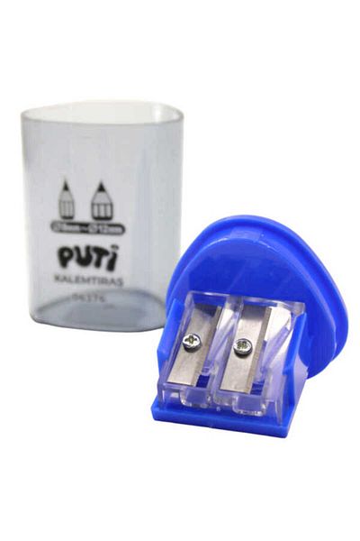Puti Double Compartment Plastic Pencil Sharpener 06376