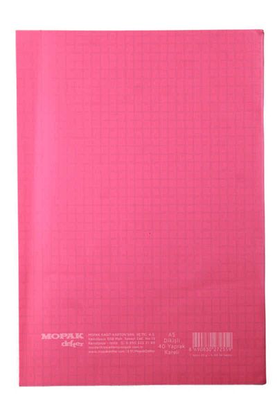 Mopak A5 40 Sheets Checked Plastic Cover School Notebook