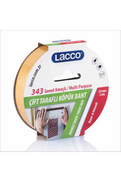 Lacco Bandă Dublu Spate Spumă 24 Mm X 5 M Cod343