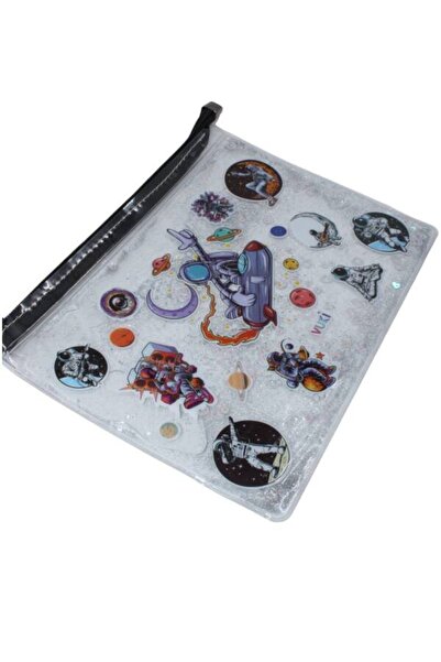VUKİ Vuki A5 Transparent Zippered File - Vk-0072-07 Astronaut