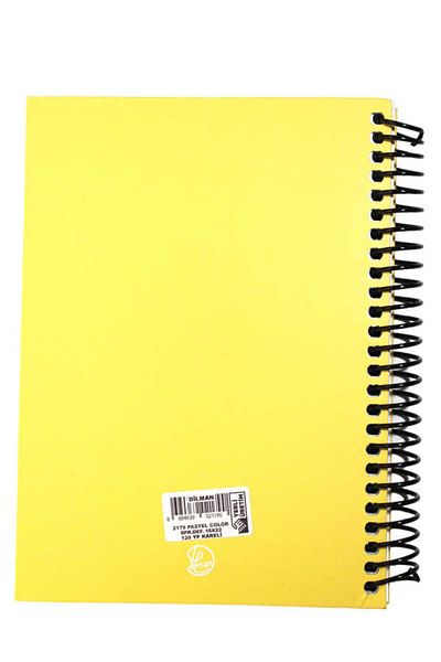 Dilman دفتر ملاحظات بغطاء صلب من DİLMAN SPIRAL مقاس 120 ورقة مقاس 16 × 22 سم