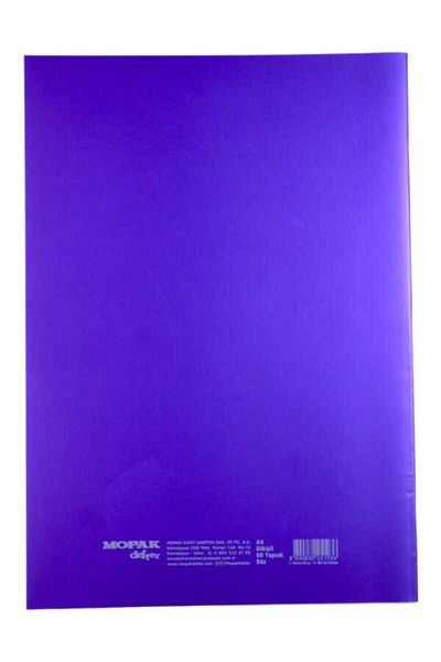 Mopak A4 60 Sheets Unlined Plastic Cover School Notebook