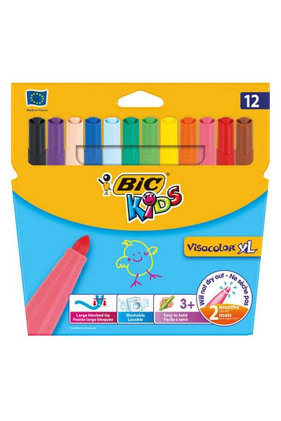 Bic Kid Xl 12-Piece Jumbo Felt Pen