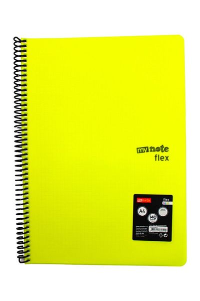 Mynote فليكس A4 140 ورقة غطاء بلاستيكي حلزوني مربعات