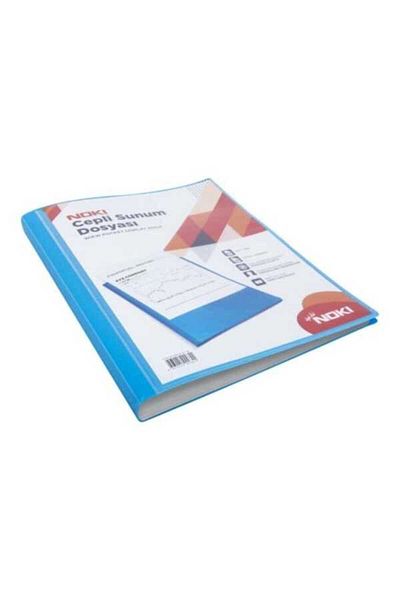 Noki 30 Sheets Blue Presentation File - Pocketed, Model 64130-n-130