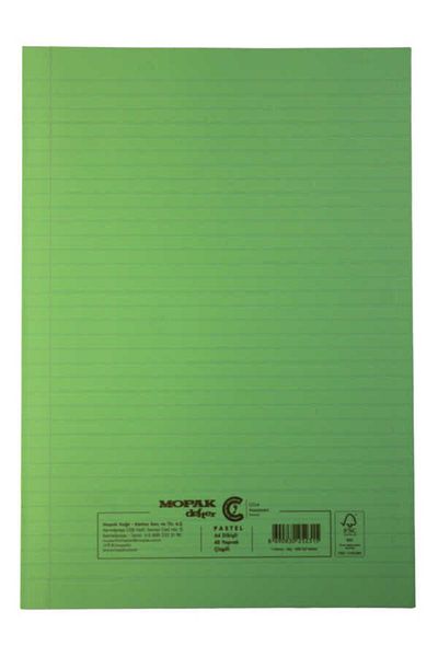 Mopak A4 40 Sheets Lined Plastic Cover School Notebook