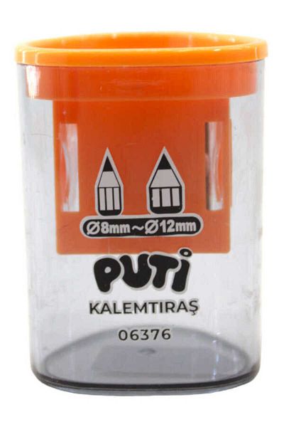 Puti 06376 Model Plastic Pencil Sharpener - Double Compartment
