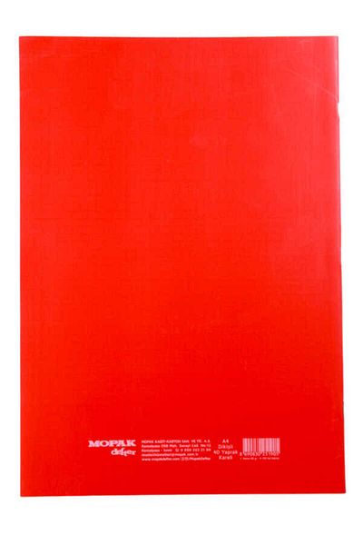 Mopak A4 40 Sheets Checked School Notebook - Plastic Cover