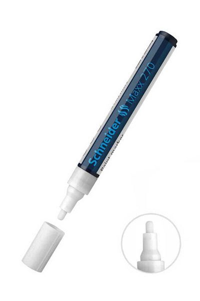 Schndeir Schneider White Decoration and Marking Pen - Tip 1-3 MM, 270