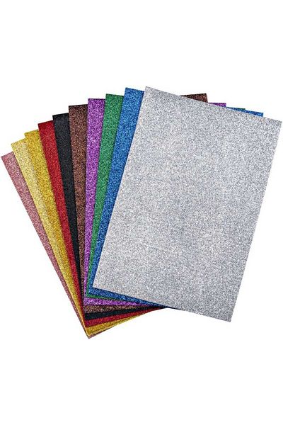 Nova Color Nc-272 Glittered Eva Adhesive Set of 10 - 20x30 cm