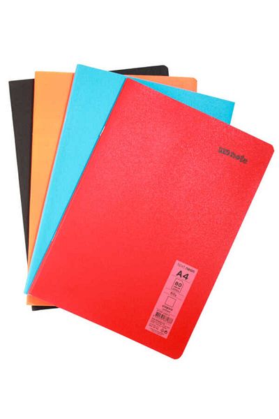 Mynote Text Neon A4 80 Sheets Unlined Plastic Cover Notebook