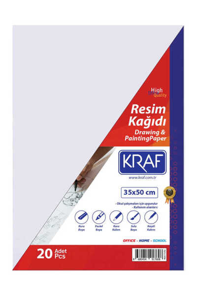 KRAF Resim Kağıdı 20li 35 X 50 Cm