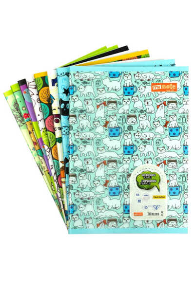 Mynote Text A5 80 Yaprak Kareli Kareli Plastik Kapaklı Defter