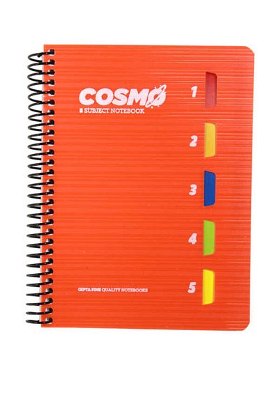 Gıpta Spiral Notebook with 5 Separators and Plastic Cover 150 Sheets Lined 17 X 24 Cm