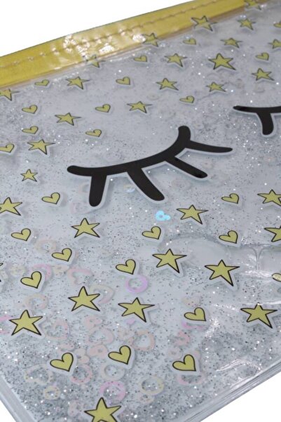 VUKİ Vuki A5 Transparent File - Watery, Zippered, Eyelash Vk-0072-05