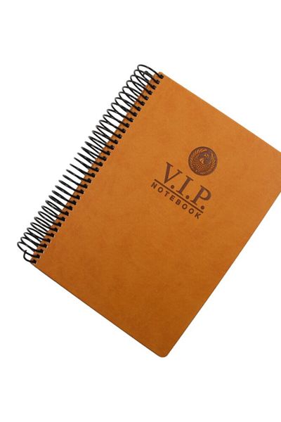 Gıpta 1081 A4 140 Sheets Checkered Checked VIP Spiral Faux Leather Notebook