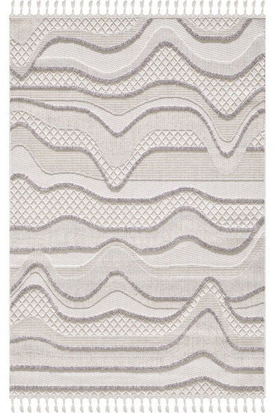 Empera Ibiza - Shape Saçaklı Iskandinav Oturma Odası Halısı