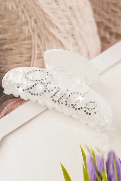 Modex 10 cm White Pearlescent Bride Latch Buckle