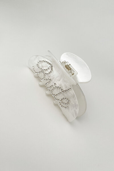 Modex 10 cm White Pearlescent Bride Latch Buckle