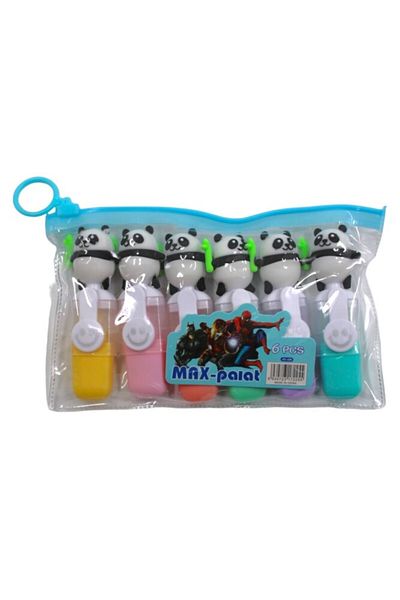 Kırtasiye Ofisi 6-Piece Highlighter Panda Pen Set - KC-228 with Head