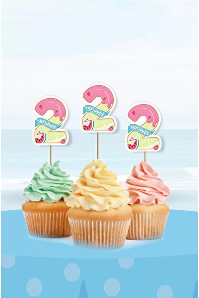 neşeli günlerim Summer Themed 2 Year Old Cupcake Ornament '10'