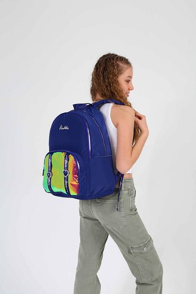 KAUKKO Navy Blue Mirror Backpack - K1768