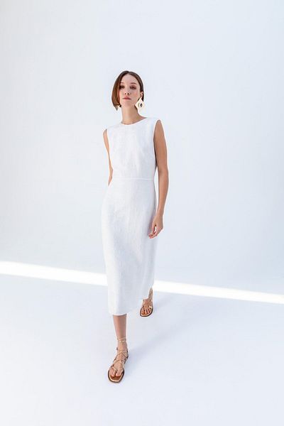 KAMEYA Ecru 40510 Model Dress