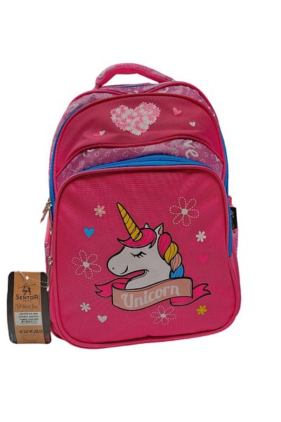 Sentor Unicorn Patterned Pink Primary School Bag - Sn-2086
