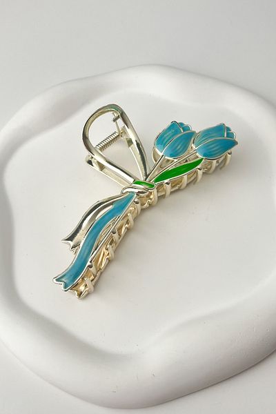 Modex Blue Tulip Buckle Metal Latch - 10cm Size