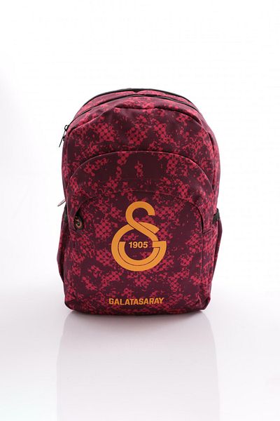 Galatasaray 24530 Large Logo Detailed Red Backpack