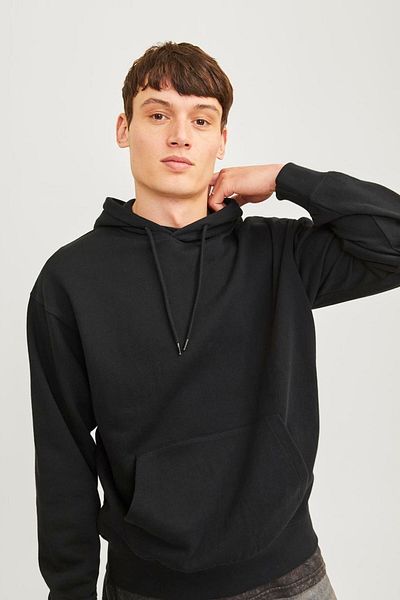 Jack & Jones Men's Hooded Sweatshirt - Solid Color, Charge
