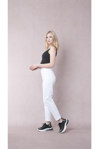 Geppetto Penolope Білі джинси з високою талією для жінок